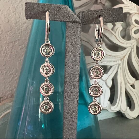 Silver Tone Dangle Earrings - Picture 8 of 9